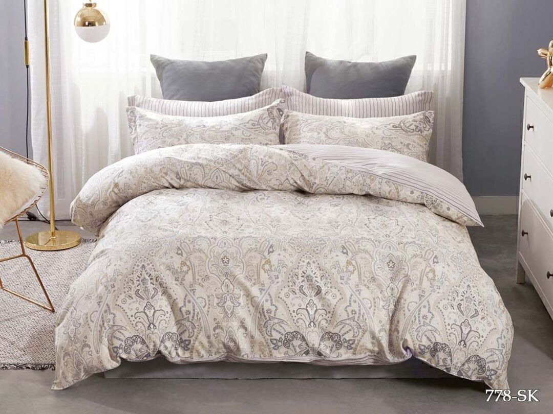 КПБ евро сатин в коробке Satin de Luxe SK Клео <778-SK>