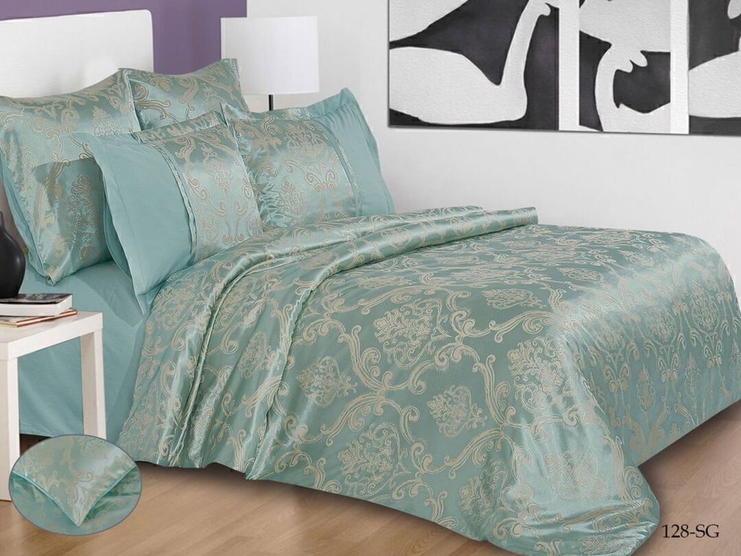 КПБ евро сатин-жаккард Satin Jacquard SG Клео <SG-128>