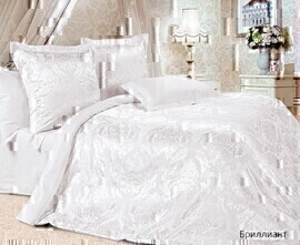 Комплект постельного белья для свадебных номеров Бриллиант Эстетика<евро жаккард сатин>(Текстиль для отелей)