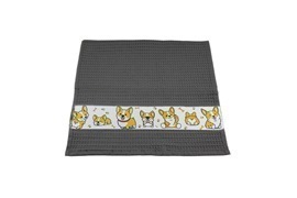 Полотенце вафельное Corgi сублимация Сафия Хоум, 53112 темно-серый 